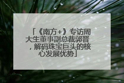 《南方+》专访周大生董事副总裁郭晋，解码珠宝巨头的核心发展优势