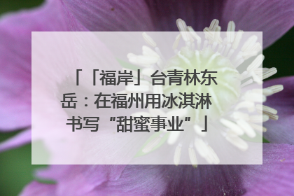 「福岸」台青林东岳：在福州用冰淇淋书写“甜蜜事业”