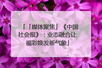 「媒体聚焦」《中国社会报》：业态融合让福彩焕发新气象