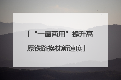 “一窗两用”提升高原铁路换枕新速度