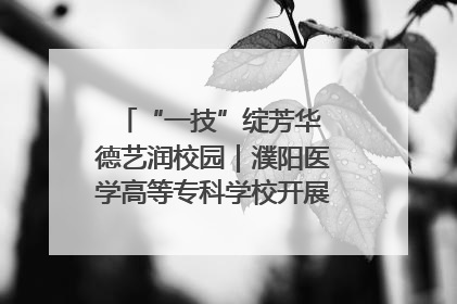 “一技”绽芳华 德艺润校园｜濮阳医学高等专科学校开展丰富多彩的职业教育活动周主题活动