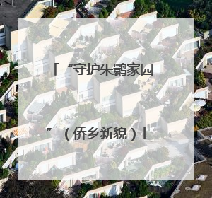 “守护朱鹮家园”（侨乡新貌）