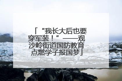 “我长大后也要穿军装！”——观沙岭街道国防教育点燃学子报国梦