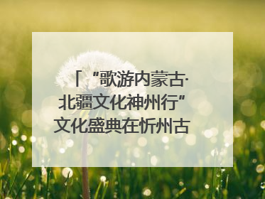 “歌游内蒙古·北疆文化神州行”文化盛典在忻州古城上演——蒙晋文化交融共谱文旅融合新篇