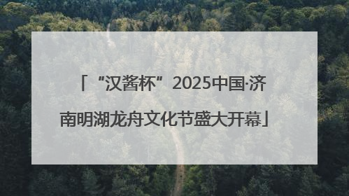 “汉酱杯”2025中国·济南明湖龙舟文化节盛大开幕