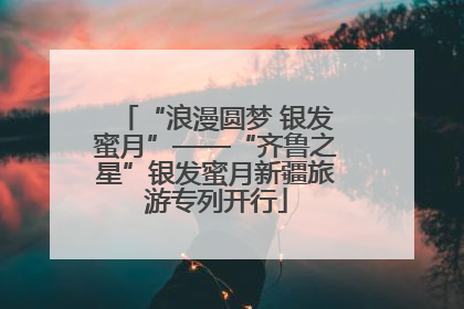 “浪漫圆梦 银发蜜月”——“齐鲁之星”银发蜜月新疆旅游专列开行