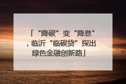 “降碳”变“降息”，临沂“临碳贷”探出绿色金融创新路