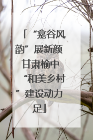 “龛谷风韵”展新颜 甘肃榆中“和美乡村”建设动力足