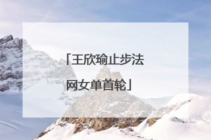 王欣瑜止步法网女单首轮