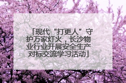 现代“打更人”守护万家灯火，长沙物业行业开展安全生产对标交流学习活动