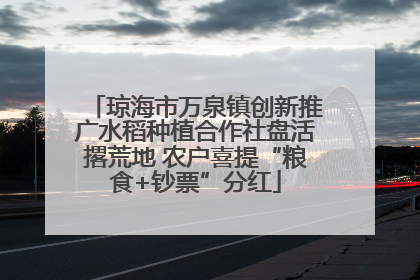 琼海市万泉镇创新推广水稻种植合作社盘活撂荒地 农户喜提“粮食+钞票”分红