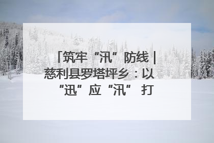 筑牢“汛”防线｜慈利县罗塔坪乡：以“迅”应“汛” 打赢暴雨防御战