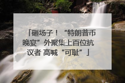 砸场子！“特朗普币晚宴”外聚集上百位抗议者 高喊“可耻”