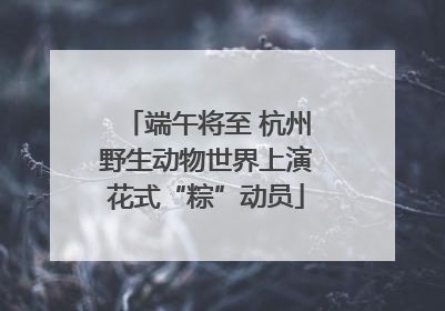 端午将至 杭州野生动物世界上演花式“粽”动员