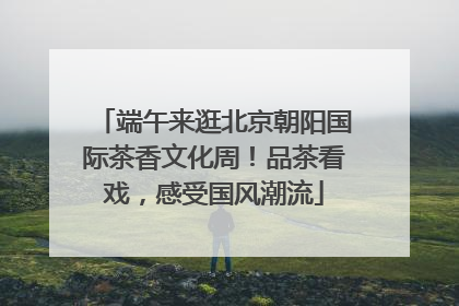 端午来逛北京朝阳国际茶香文化周！品茶看戏，感受国风潮流
