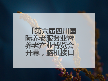 第六届四川国际养老服务业暨养老产业博览会开幕,脑机接口等黑科技亮相