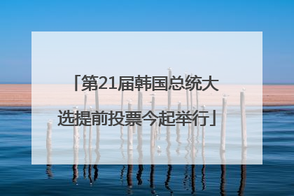 第21届韩国总统大选提前投票今起举行