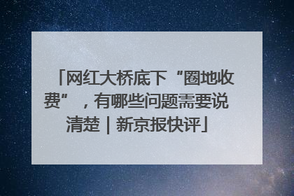 网红大桥底下“圈地收费”，有哪些问题需要说清楚｜新京报快评