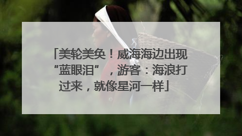 美轮美奂！威海海边出现“蓝眼泪”，游客：海浪打过来，就像星河一样