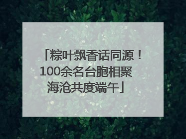 粽叶飘香话同源！100余名台胞相聚海沧共度端午