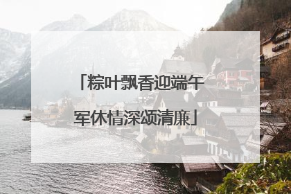 粽叶飘香迎端午 军休情深颂清廉
