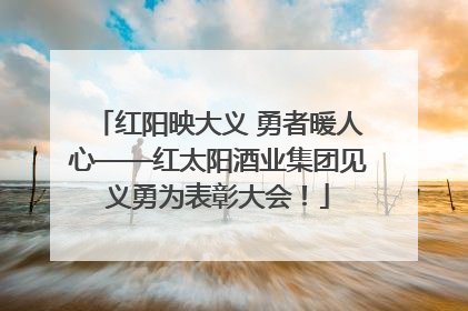 红阳映大义 勇者暖人心——红太阳酒业集团见义勇为表彰大会！