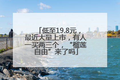 低至19.8元，最近大量上市，有人一买两三个，“榴莲自由”来了吗