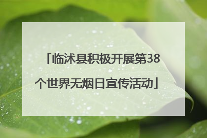 临沭县积极开展第38个世界无烟日宣传活动