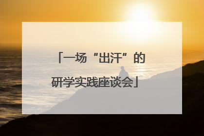 一场“出汗”的研学实践座谈会
