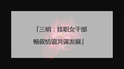 三明：挂职女干部畅叙情谊共谋发展