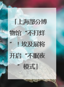 上海部分博物馆“不打烊”！埃及展将开启“不眠夜”模式