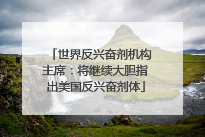 世界反兴奋剂机构主席：将继续大胆指出美国反兴奋剂体
