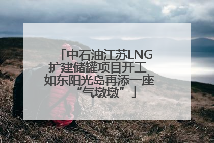 中石油江苏LNG扩建储罐项目开工 如东阳光岛再添一座“气墩墩”