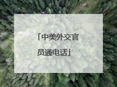中美外交官员通电话