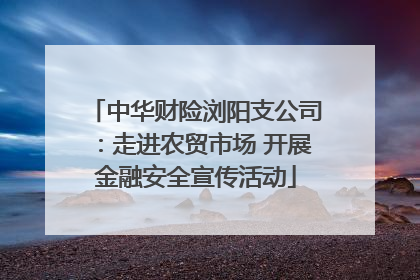 中华财险浏阳支公司：走进农贸市场 开展金融安全宣传活动
