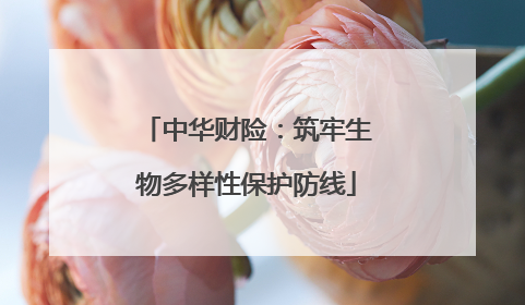 中华财险：筑牢生物多样性保护防线