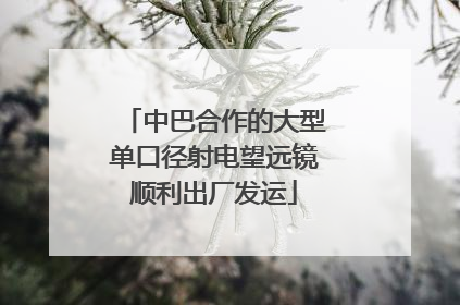 中巴合作的大型单口径射电望远镜顺利出厂发运