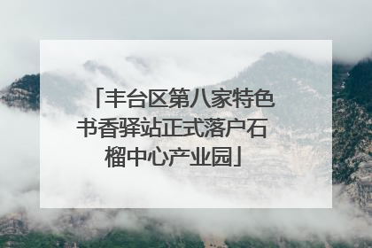 丰台区第八家特色书香驿站正式落户石榴中心产业园