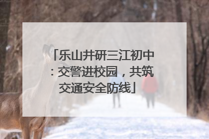 乐山井研三江初中：交警进校园，共筑交通安全防线