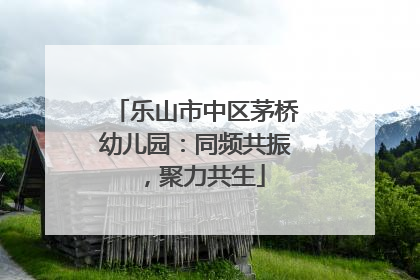 乐山市中区茅桥幼儿园：同频共振，聚力共生