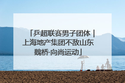 乒超联赛男子团体｜上海地产集团不敌山东魏桥·向尚运动