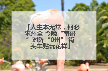 人生本无常，何必求州全 今晚“南哥”对阵“0州” 街头车贴玩花样