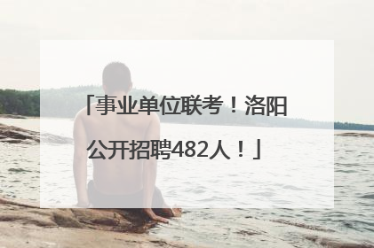 事业单位联考！洛阳公开招聘482人！