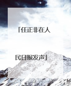 任正非在人民日报发声
