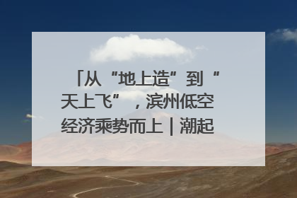 从“地上造”到“天上飞”，滨州低空经济乘势而上｜潮起渤海・网聚黄蓝
