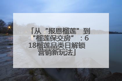 从“报恩榴莲”到“榴莲保交房”：618榴莲品类日解锁营销新玩法