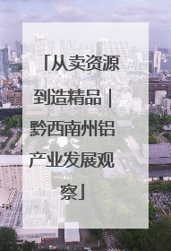从卖资源到造精品｜黔西南州铝产业发展观察