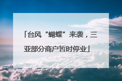 台风“蝴蝶”来袭，三亚部分商户暂时停业