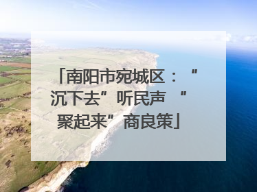 南阳市宛城区：“沉下去”听民声 “聚起来”商良策