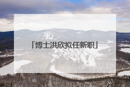 博士洪欣拟任新职